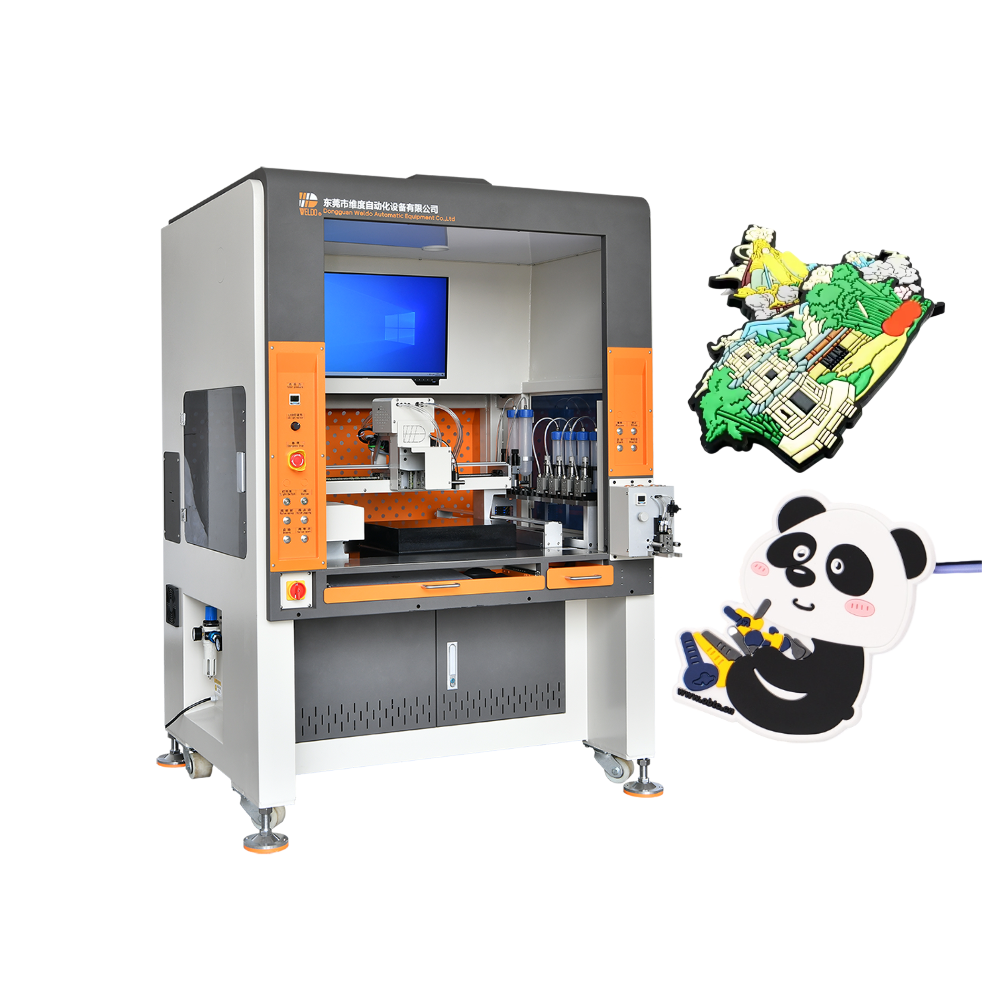 soft pvc rubber patch filling machine for event souvenirs